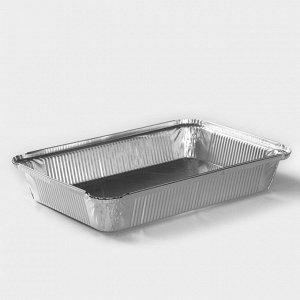Формы для выпечки и запекания Доляна, набор 2 шт., 2.235 л, 31x21x5.5 см, фольга, серебристые
