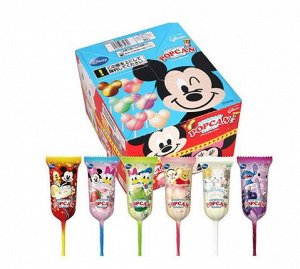 Леденец на палочке Disney содовое ассорти Glico, 10,5 гр. 1/360