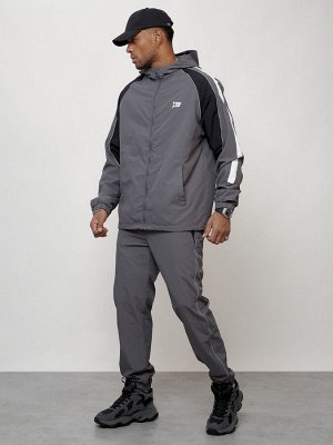Спортивный костюм мужской модный серого цвета 15006Sr