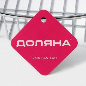 Полка для ванной Доляна, угловая, на присосках, 19x19x5.5 см, хромированная
