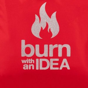 Рюкзак школьный текстильный Burm with IDEA, красный, 38x12x30 см