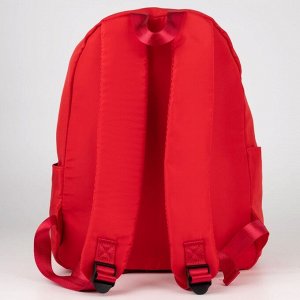 Рюкзак школьный текстильный Burm with IDEA, красный, 38x12x30 см