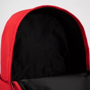 Рюкзак школьный текстильный Burm with IDEA, красный, 38x12x30 см