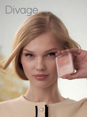 Диваж Палетка для лица Тон 01 / Divage Blush & Highlighter Duo Face Palette