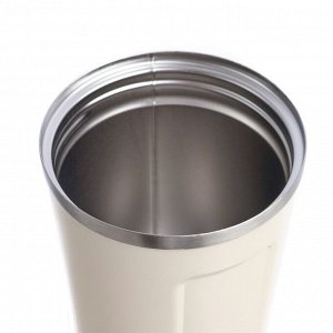 Термокружка «Мастер К», 500 мл, с надписью «Coffee», сохраняет тепло 10 ч., нержавеющая сталь, белая