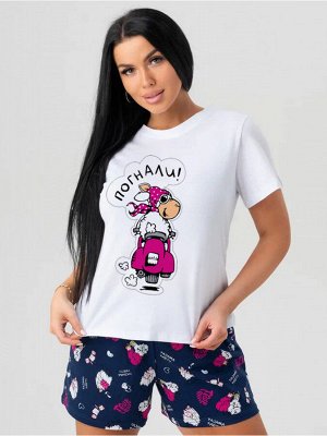 Пижама "Овечки" женская с шортами