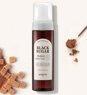 Воздушная пенка с экстрактом черного сахара SkinFood Black Sugar Perfect Bubble Foam, 200мл