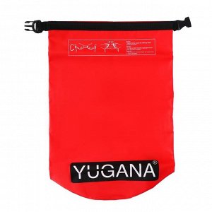 Гермомешок YUGANA, ПВХ, водонепроницаемый 15 литров, один ремень, красный