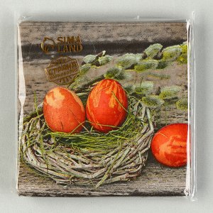 Салфетки бумажные «Пасхальные яйца», 25x25 см, набор 20 шт.