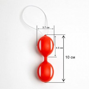 Шарики вагинальные Оки-Чпоки, для укрепления мышц влагалища, D 45 мм, красный