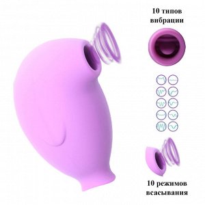 Бесконтактный вакуумно- волновой стимулятор клитора Оки-Чпоки, 10 режимов, розовый