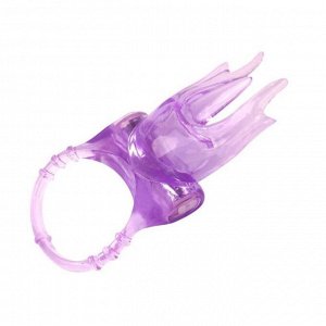 Эрекционное кольцо Оки-Чпоки, с вибрацией, D=3 см, фиолетовый