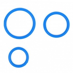 Эрекционные кольца Оки- Чпоки, Soft силикон, набор 3 шт, D= 30; 40; 50 мм, синий