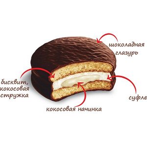 Чокопай Орион Кокос-большая пачка, 360г/12шт в уп.
