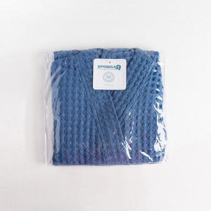 Халат вафельный детский Крошка Я Boho () цв. синий, 100%хл, 290 г/м²