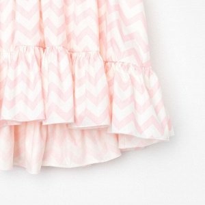 Платье для девочки KAFTAN «Зигзаг» 32 (110-116), цвет белый/розовый