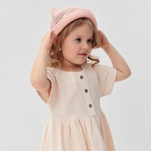 Платье для девочки MINAKU: Cotton Collection, бежевое, рост