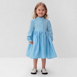 Платье для девочки MINAKU: Cotton collection, голубое, рост