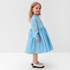 Платье для девочки MINAKU: Cotton collection, голубое, рост