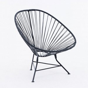 Набор мебели "Ракушка": кресло и стол, черный