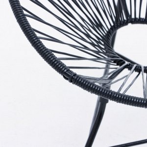 Набор мебели "Ракушка": кресло и стол, черный