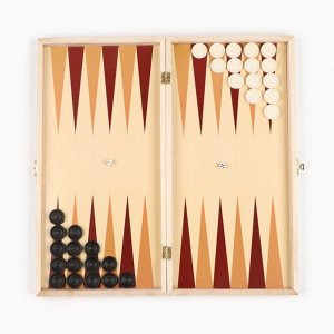 СИМА-ЛЕНД Нарды &quot;Лабарт&quot;, деревянная доска 39 х 39 см, с полем для игры в шашки