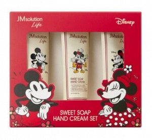 JM SOLUTION LIFE DISNEY SWEET SOAP HAND CREAM SET 50ml*3ea Крем для рук «Душистое Мыло» (Минни) набор 50мл*3шт