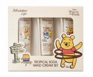 JM SOLUTION LIFE DISNEY TROPICAL SODA HAND CREAM SET 50ml*3ea Крем для рук «Тропическая Сода» (Винни Пух) набор 50мл*3шт