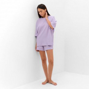 Комплект женский (футболка, шорты) KAFTAN Basic line, сиреневый