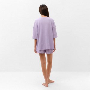Пижама женская (футболка, шорты) KAFTAN Basic line, сиреневая