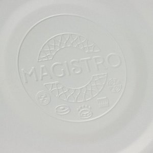 Чайник Magistro Glow, 3 л, со свистком, ручка soft-touch, индукция, нержавеющая сталь, белый