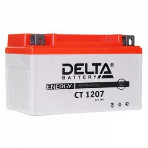АКБ для мото DELTA AGM 7 Ач, CCA 105A, 152*87*95 CT1207