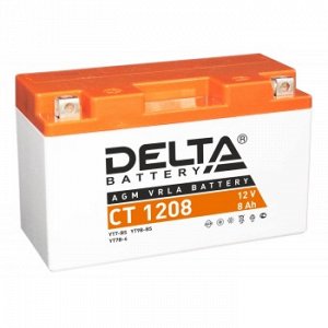 АКБ для мото DELTA AGM 8 Ач, CCA 110A, 150*66*94 СТ1208