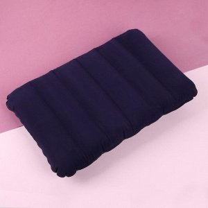 Подушка дорожная, надувная, 46 x 30 x 7,5 см, цвет синий