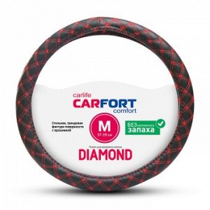 Оплетка CarFort Diamond, красная прошивка, М (1/25)