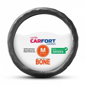 Оплетка CarFort Bone, рельефные ячейки, черная, М (1/25)