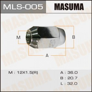 Гайка MASUMA  12x1.5 / под ключ=21мм MLS-005