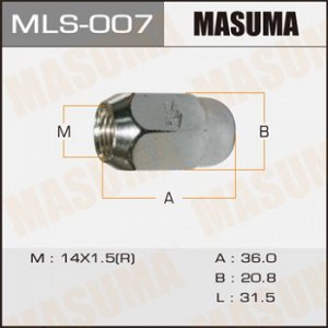 Гайка MASUMA  14x1.5 / под ключ=21мм MLS-007