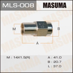 Гайка MASUMA  14x1.5  , с шайбой D 27mm/ под ключ=21мм MLS-008