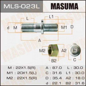 Шпилька для грузовика MASUMA  Hino  Rear LH MLS-023L