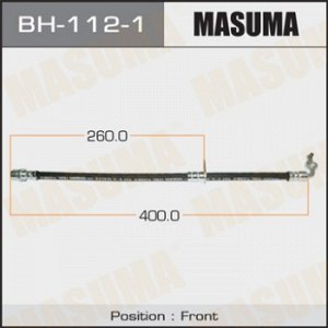 Шланг тормозной MASUMA T-  /front/  Land Cruiser ##J10# LH BH-112-1