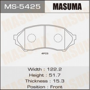 Колодки дисковые MASUMA (1/12) MS-5425