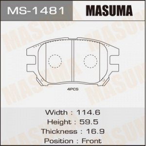 Колодки дисковые MASUMA (1/12) MS-1481