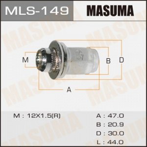 Гайка MASUMA Toyota, Daihatsu, Lexus, Mitsubishi, Honda  12x1.5 / под ключ=21мм MLS-149