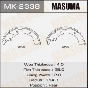 Колодки  барабанные MASUMA   R-1074     (1/12) MK-2338