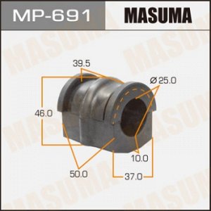 Втулка стабилизатора MASUMA  /front/ X-Trail/ T30  [уп.2] MP-691