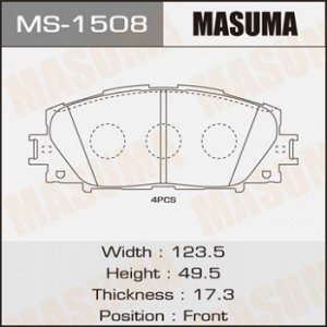 Колодки дисковые MASUMA (1/12) MS-1508