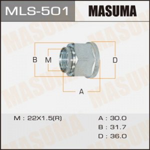 Гайка ШРУСа MASUMA  22x1,5x30,3/ 32 MLS-501