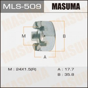Гайка ШРУСа MASUMA  24x1,5x17,6/ 36 MLS-509