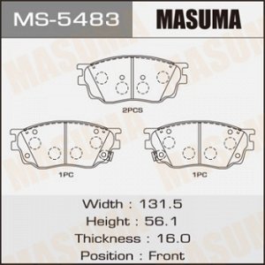 Колодки дисковые MASUMA (1/12) MS-5483